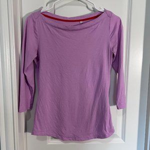 Boden, Pink boat neck top, Size 2